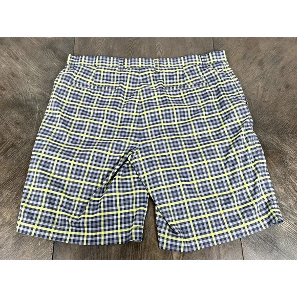 Callaway Golf Shorts Blue Yellow Plaid Pockets Stretch Men's 40 - Picture 10 of 10